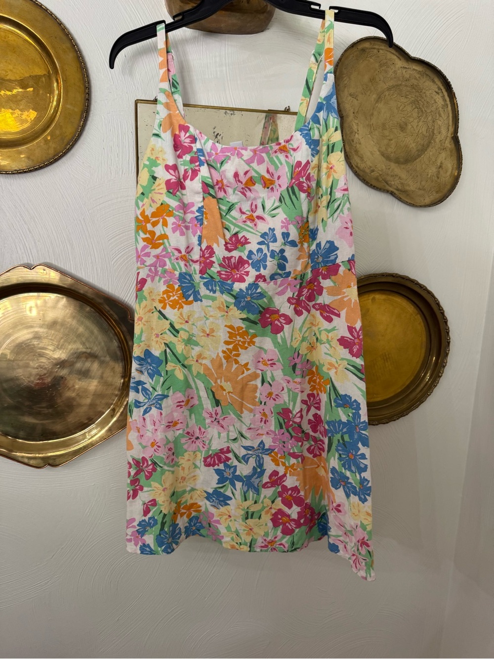 Old Navy Pastel Floral Mini Sundress in Pink, Blue & Yellow - Picture 2 of 4